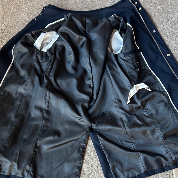Zara Men's Navy Over Coat - Picture 12 of 15